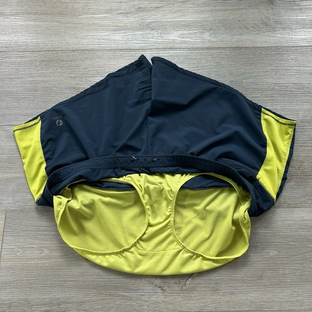 Oiselle Size 8 Toolbelt Roga Shorts Blue Lined Casual Active Gym Workout
